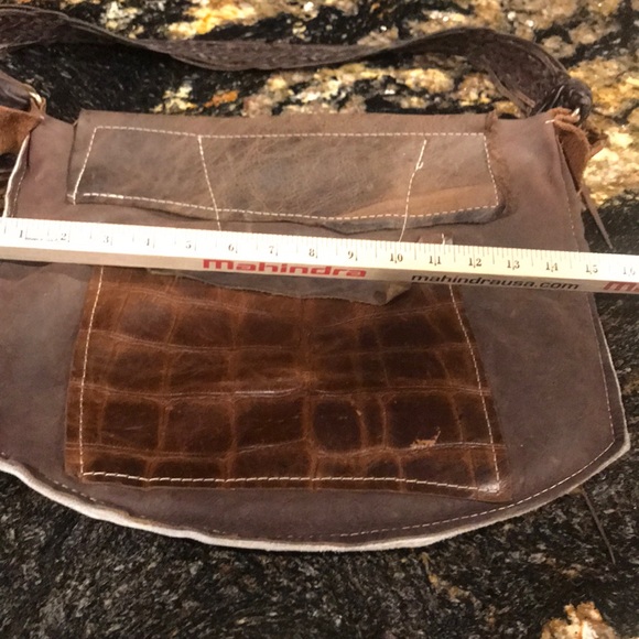 Leather Hide -Custom Made Messenger Bag-EUC - Picture 7 of 11